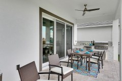 Back porch with summer kitchen - golf course home - Orlando, Florida