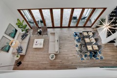 View of living room from balcony - Courtyard model home