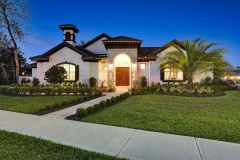 Dusk view of Courtyard model home - Palm Coast, Florida