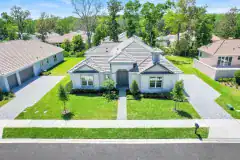 Palm-Coast-Courtyard-Home-Drone-Front-View