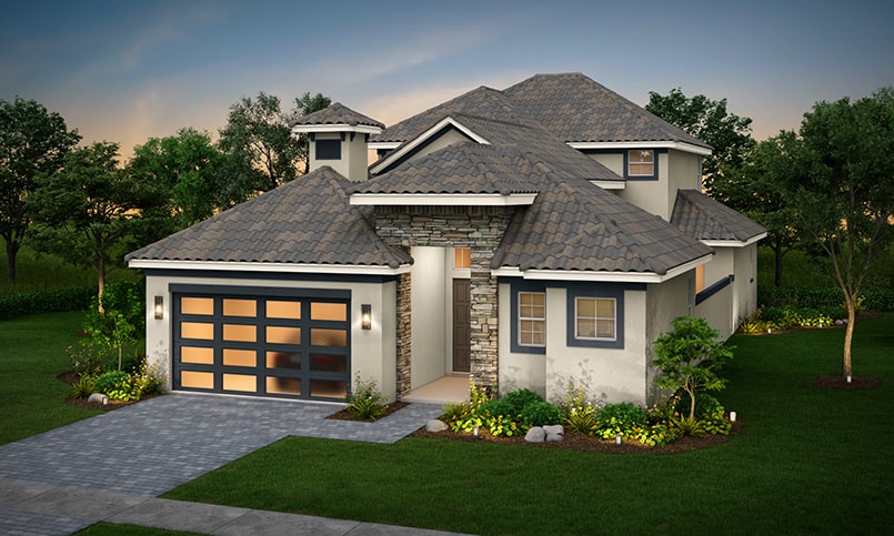 Courtyard executive home rendering