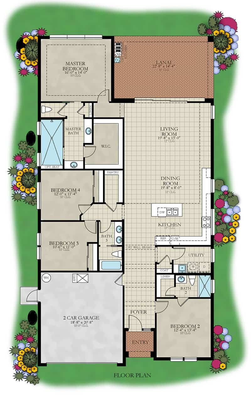 Marbella floor plan - new home in Orlando, Florida