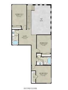 Cabana Courtyard Custom Home - Second Floor Plan