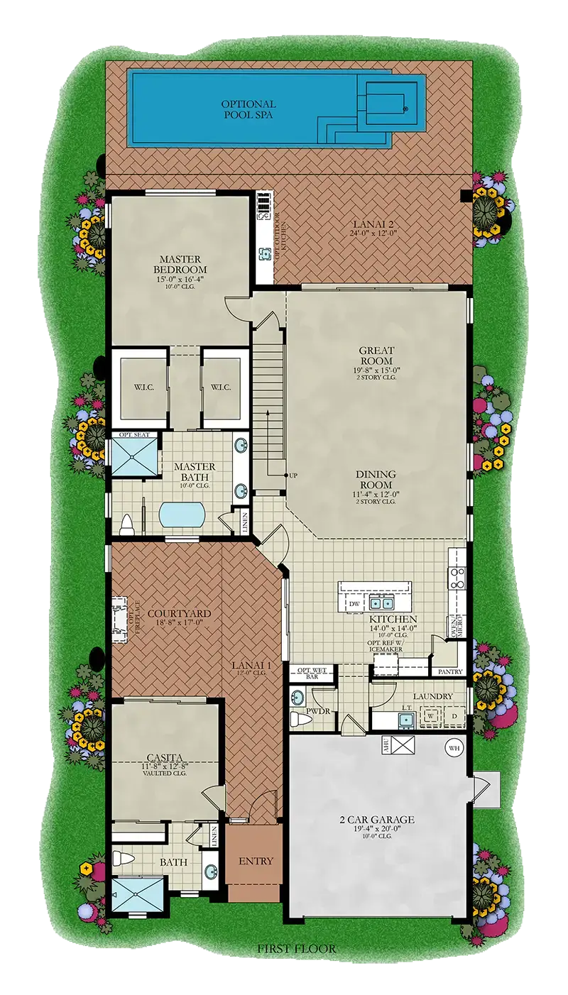 Santa Barbara Custom Home - First Floor Plan