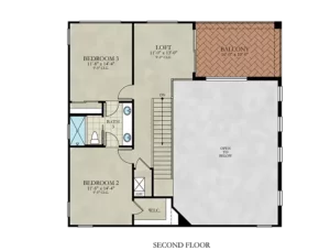 Santa Barbara Custom Home - Second Floor Plan